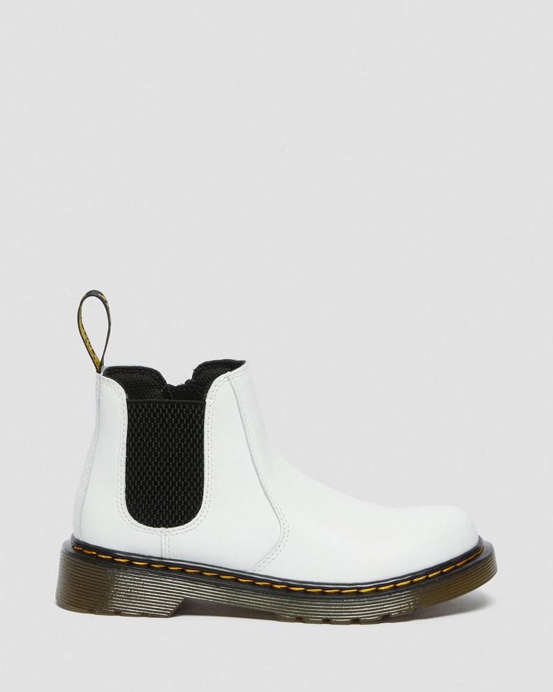 Botines Chelsea Dr Martens Junior 2976 Cuero Niños Blancos | MX 154GSO